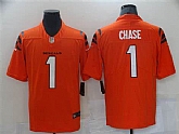 Nike Bengals 1 Ja'Marr Chase Orange Vapor Limited Jersey,baseball caps,new era cap wholesale,wholesale hats